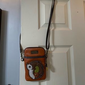 Small Chala Crossbody with hedgehog on the front